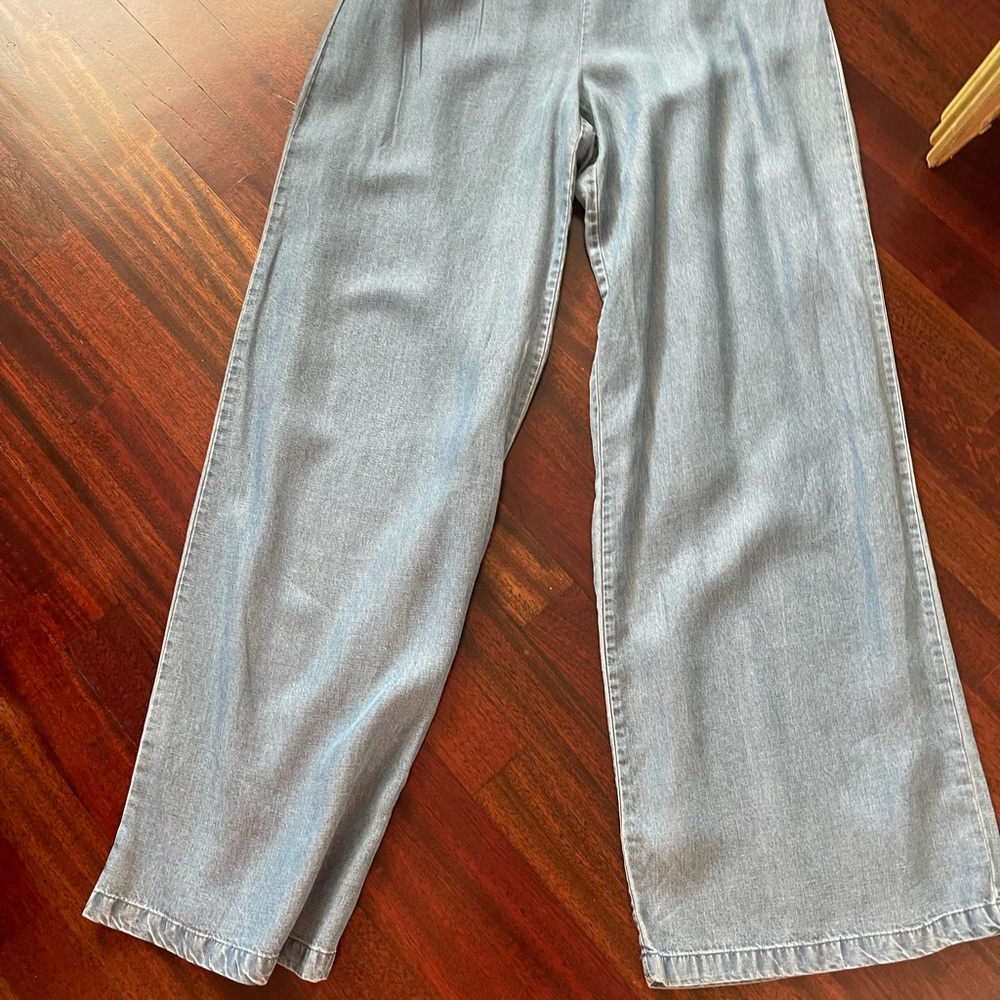 Strapless chambray jumpsuit - Picture 8 of 8